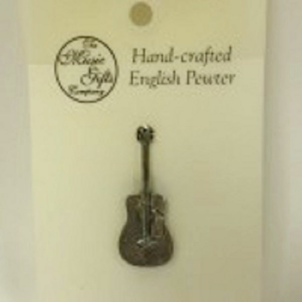 Acoustic Guitar Pewter Pin